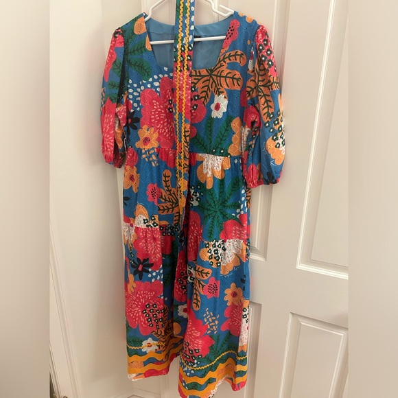 Emily Lovelock multicolored long dress - Picture 1 of 3